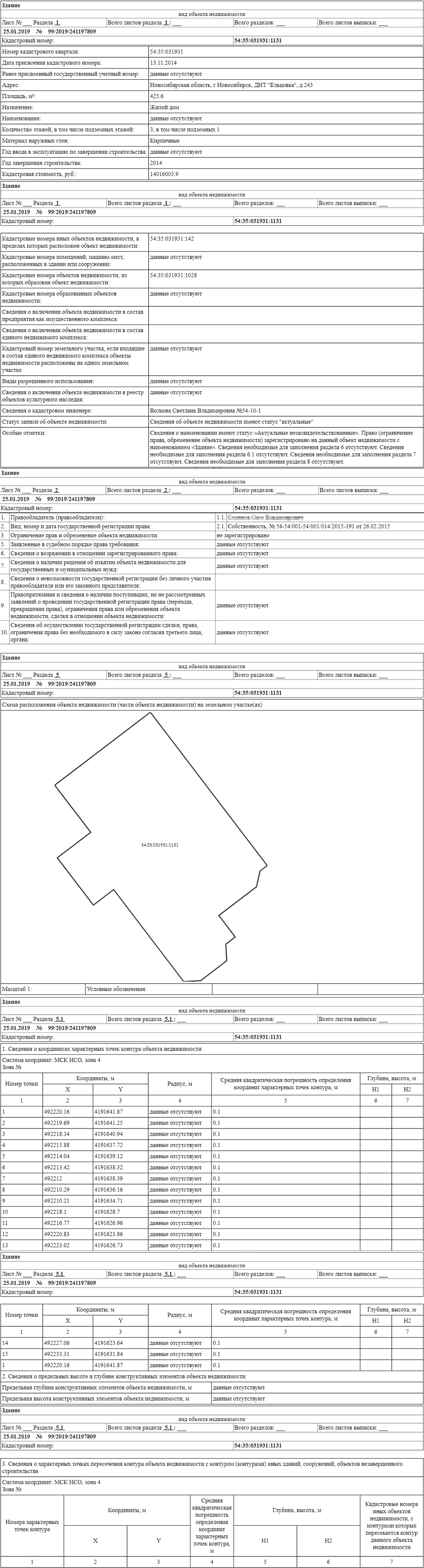 Образец отчета на коттедж (жилой дом)